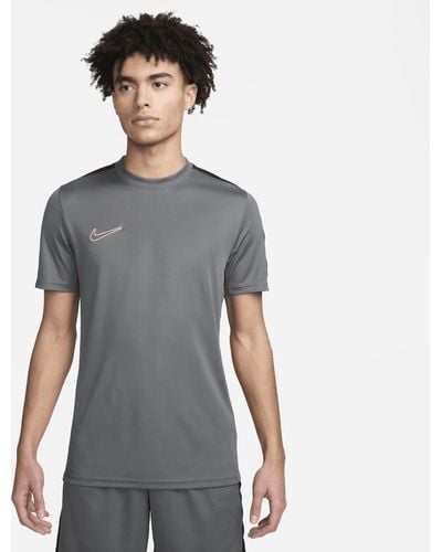 Nike Academy Dri-fit Short-sleeve Soccer Top - Gray