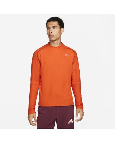 Nike Maglia da running a manica lunga dri-fit trail - Arancione