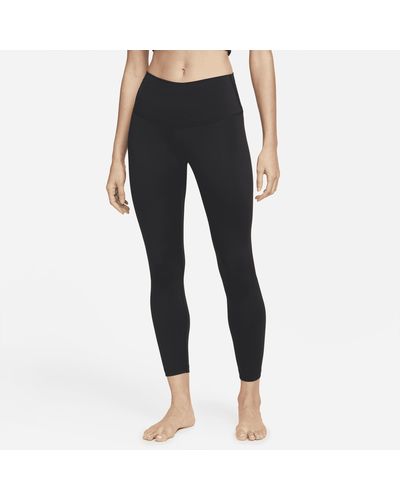 Nike Yoga 7/8-legging Met Hoge Taille - Blauw