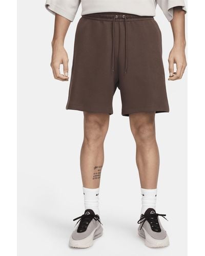 Nike Shorts in fleece sportswear tech fleece reimagined - Marrone