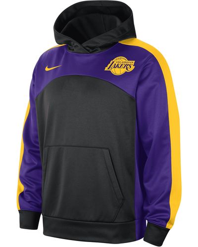 Nike Los Angeles Lakers Starting 5 Therma-fit Nba Graphic Hoodie - Blue