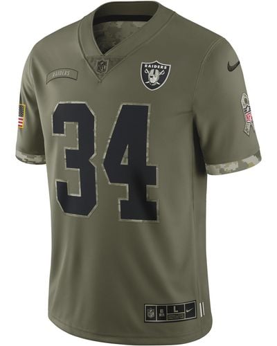 34 Black/Gold Bo Jackson Men's Jersey - Oakland Raiders Salute to Service  Nike NFL Limited