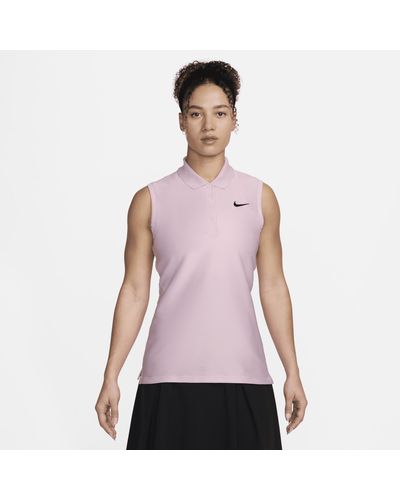 Nike Victory Dri-fit Sleeveless Golf Polo Polyester - Pink