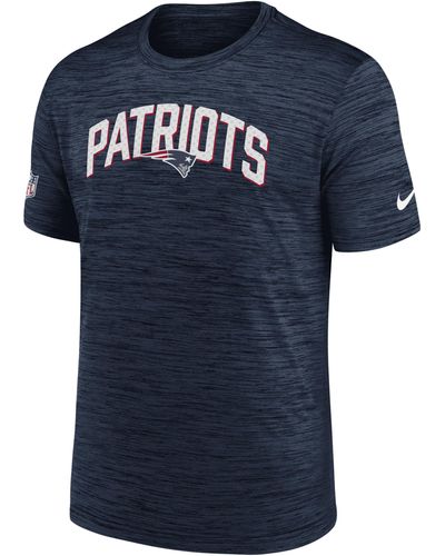 Nike Dri-fit Velocity Athletic Stack (nfl New England Patriots) T-shirt In Blue,