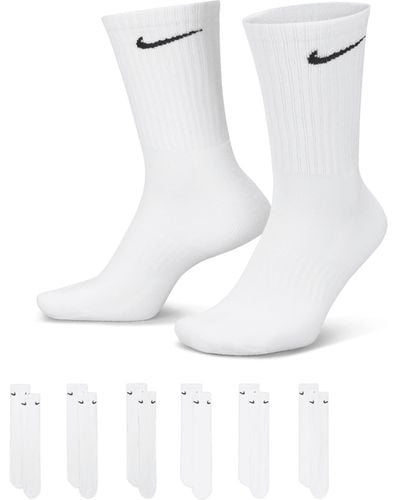 Nike Calze da training everyday cushioned di media lunghezza (6 paia) - Bianco