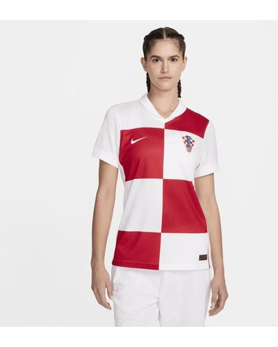 Nike Maglia da calcio replica dri-fit croazia 2024/25 stadium da donna - Rosso