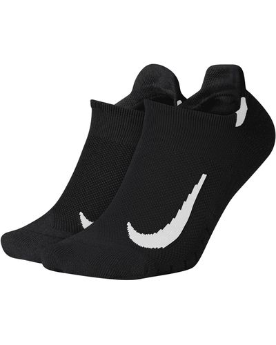 Nike Multiplier Running No-show Socks (2 Pairs) Polyester - Black