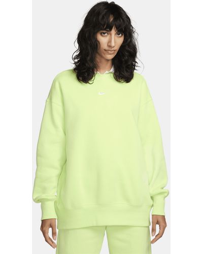 Nike Sportswear Phoenix Fleece Oversized Crew-neck Sweatshirt - Yellow