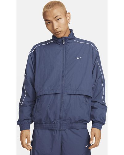 Nike Sportswear Solo Swoosh Woven Track Jacket - Blue