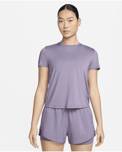 Nike One Classic Dri-fit Short-sleeve Top - Purple