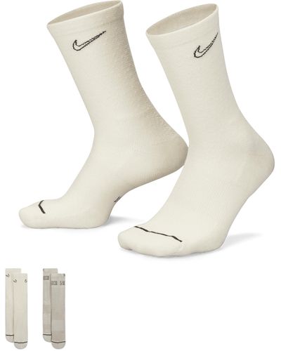 Nike Everyday Plus Crew Sokken Met Demping (2 Paar) - Wit