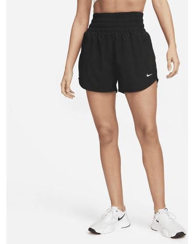 Nike One Dri-fit Ultra High-waisted 3" Brief-lined Shorts - Black