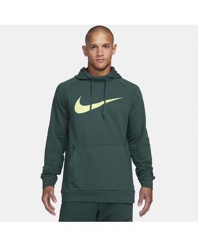 Nike Dry Graphic Dri-fit Hooded Fitness Pullover Hoodie 50% Sustainable Blends - Green