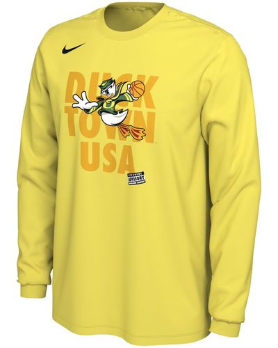 Nike Oregon College Long-sleeve T-shirt - Yellow