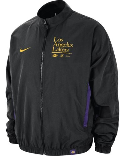 Nike Los Angeles Lakers Dna Courtside Nba Woven Graphic Jacket Polyester - Black