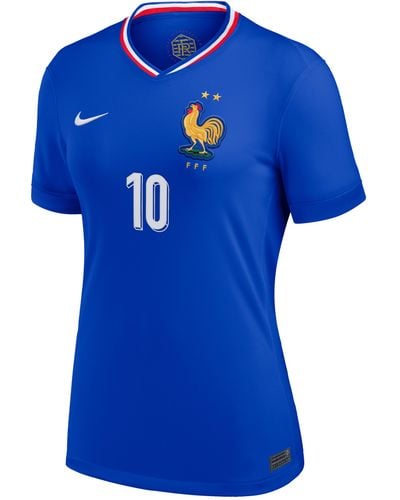 Nike Kylian Mbappé France National Team 2024 Stadium Home Dri-fit Soccer Jersey - Blue