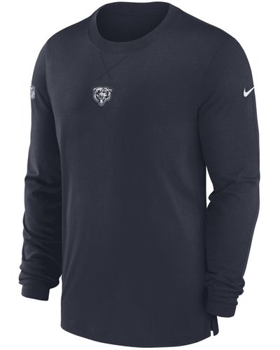 Nike New England Patriots Sideline Men's Dri-fit Nfl Long-sleeve Top - Blue