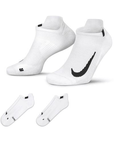 Nike Multiplier Running No-show Socks (2 Pairs) Polyester - White