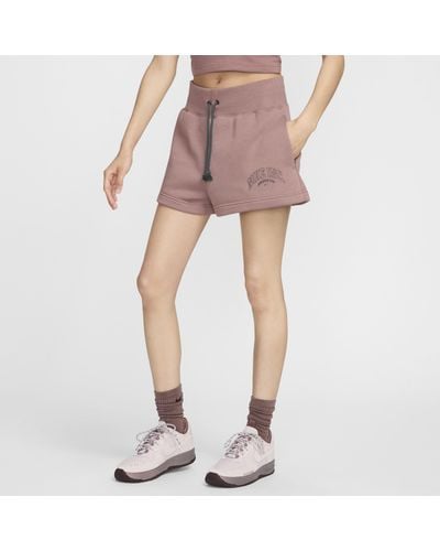 Nike Sportswear Phoenix Fleece High-waisted Shorts - Pink