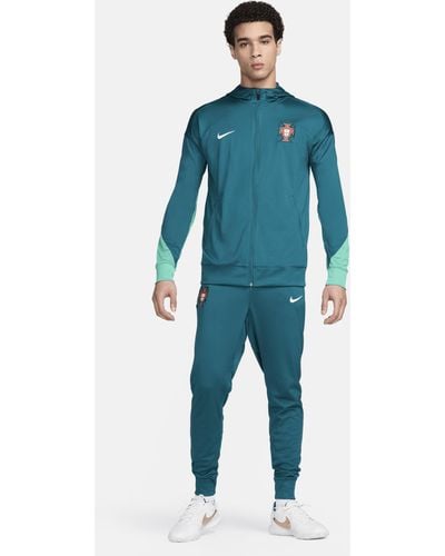 Nike Portugal Strike Dri-fit Football Hooded Knit Tracksuit Polyester - Blue