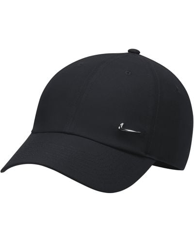 Nike Dri-fit Club Unstructured Metal Swoosh Cap - Blue