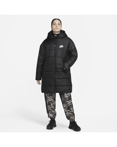 Nike Sportswear Therma-fit Repel Synthetic-fill Hooded Parka Polyester - Black