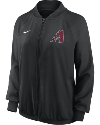 Nike Arizona Diamondbacks Authentic Collection Team Dri-fit Mlb Full-zip Jacket - Black