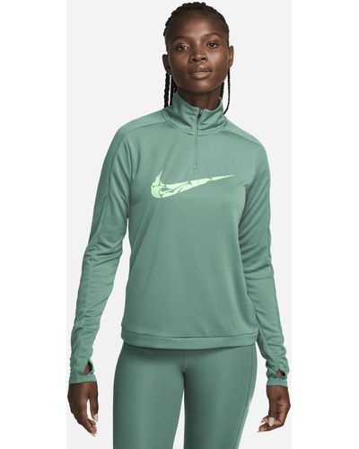 Nike Swoosh Dri-fit 1/4-zip Mid Layer - Green