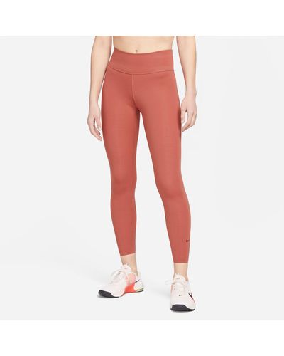 Nike One Luxe Mid-rise 7/8 Leggings - Red