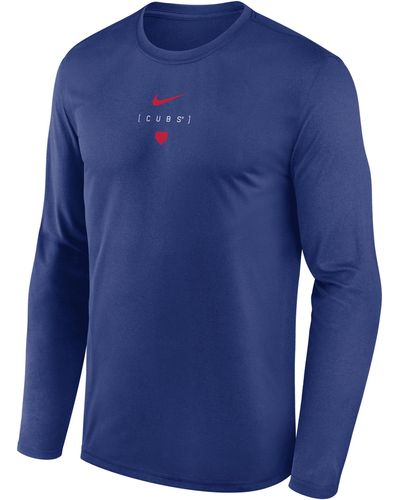 Nike Philadelphia Phillies Large Swoosh Back Legend Dri-fit Mlb T-shirt - Blue
