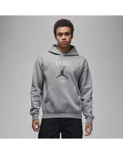 Nike Jordan Paris Pullover Hoodie Polyester - Grey