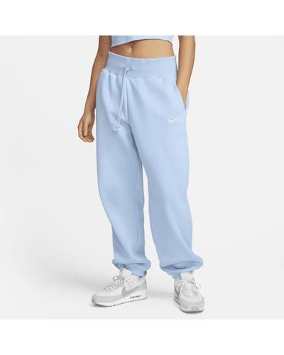 Nike Sportswear Phoenix Fleece High-waisted Oversized Joggers - Blue
