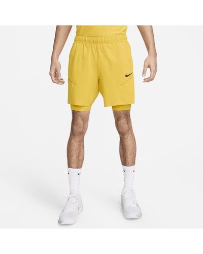 Nike Court Slam Dri-fit Tennis Shorts - Yellow