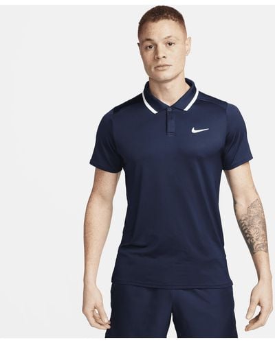 Nike Court Advantage Tennis Polo 50% Recycled Polyester - Blue