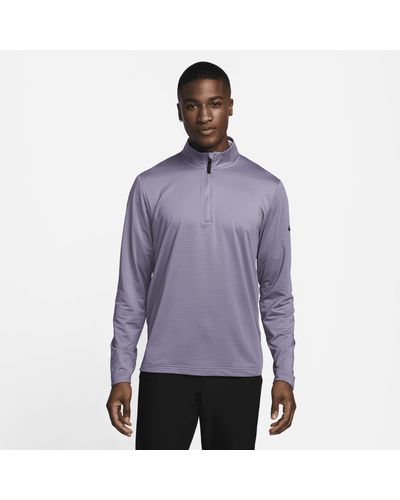 Nike Victory Dri-fit 1/2-zip Golf Top Polyester - Purple