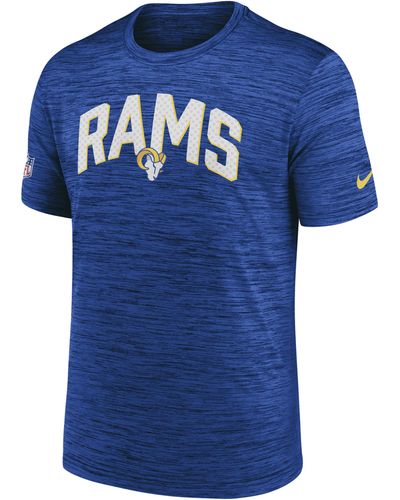 Nike Dri-fit Velocity Athletic Stack (nfl Los Angeles Rams) T-shirt - Blue