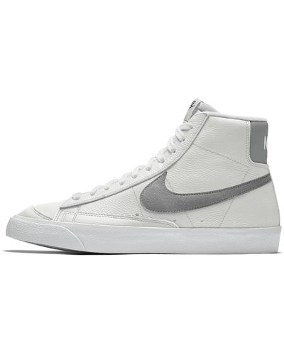 Nike Blazer Mid '77 By You Custom Shoes Leather - Grey
