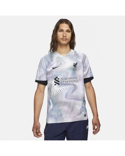 Nike Liverpool F.c. 2022/23 Stadium Away Dri-fit Football Shirt 50% Recycled Polyester - Blue