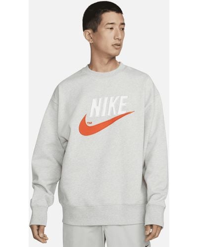 Nike Sportswear Shirt Van Sweatstof Met Ronde Hals - Wit