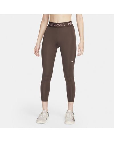 Nike Pro 365 7/8-legging Met Halfhoge Taille - Bruin