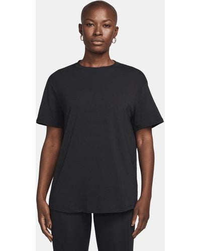 Nike Top a manica corta dri-fit one relaxed - Nero
