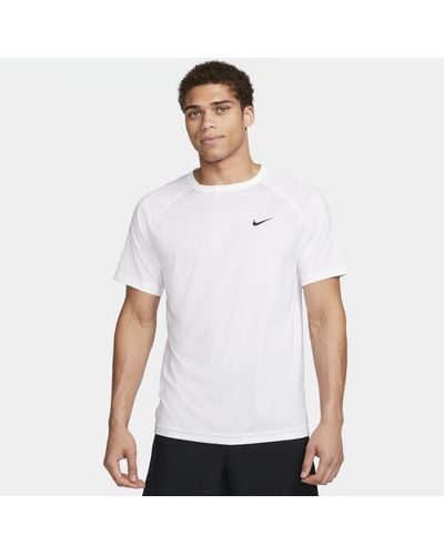 Nike Maglia fitness a manica corta dri-fit miler - Bianco