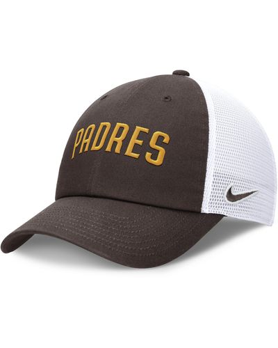 Nike San Diego Padres Evergreen Wordmark Club Mlb Adjustable Hat - Brown
