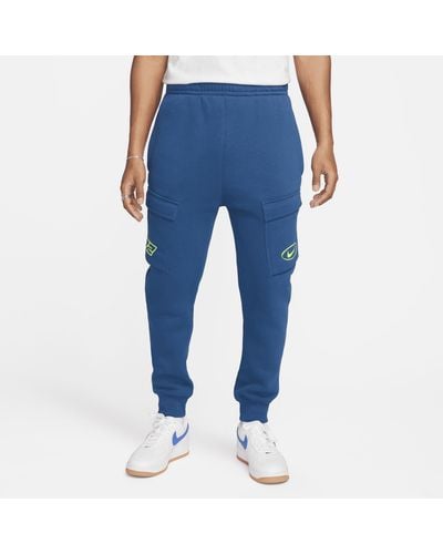 Nike Sportswear Fleece Cargo Trousers Cotton - Blue