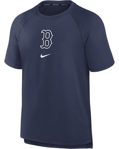 Nike Boston Red Sox Authentic Collection Pregame Dri-fit Mlb T-shirt - Blue