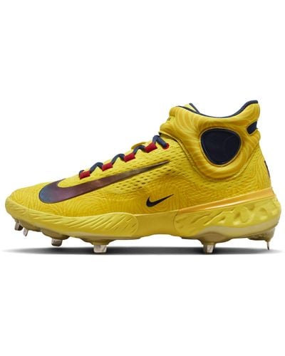Nike Alpha Huarache Elite 4 Mid "ronald Acuña Jr." Baseball Cleats - Yellow