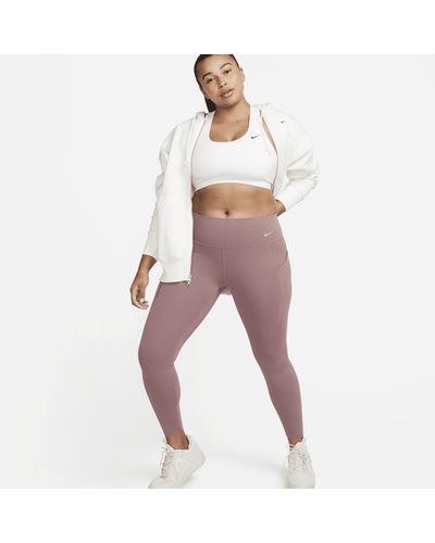 Nike Universa Medium-support High-waisted 7/8 Leggings With Pockets in Red