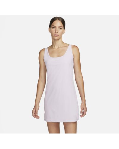 Nike Bliss Luxe Training Dress With Built-in Shorts - Purple