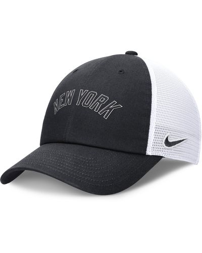 Nike New York Yankees Evergreen Wordmark Club Mlb Adjustable Hat - Black