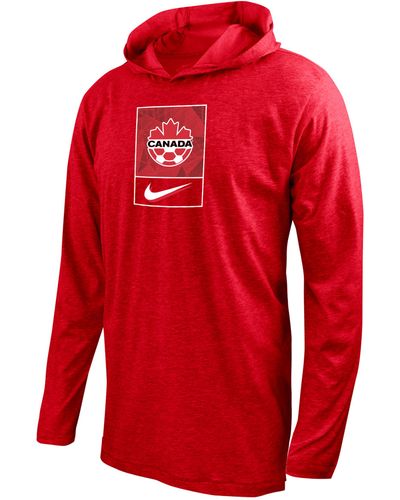 Nike Canada Soccer Long-sleeve Hooded T-shirt - Red